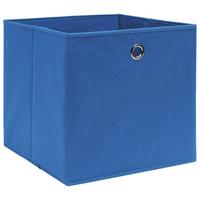 Opbergboxen 10 st 32x32x32 cm stof blauw - thumbnail