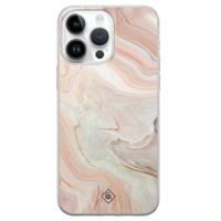 iPhone 14 Pro Max siliconen hoesje - Marmer waves - thumbnail