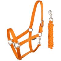 Pagony halsterset oranje oranje maat:cob - thumbnail