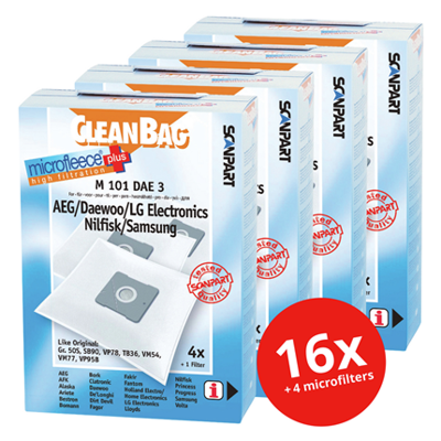 Voordeelpak Scanpart Stofzuigerzakken PH88+ 16 stuks Voordeelpak Scanpart Stofzuigerzakken PH88+ 16 stuks