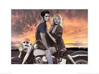 Kunstdruk Joshua M Nelson - Sunset Ride 80x60cm - thumbnail