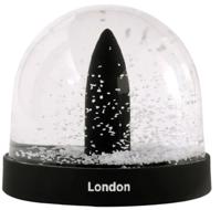 sneeuwbol City Icons Londen 8,7 x 8 cm glas zwart - thumbnail