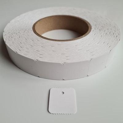 Hangetiket op rol 25x27 mm blanko 2000st