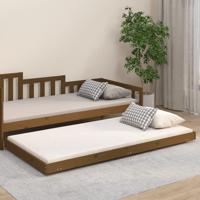 Bedframe massief grenenhout honingbruin 80x200 cm - thumbnail