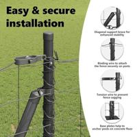 VidaXL Hek met paal grijs 1,6 x 10 m staal en pvc - thumbnail