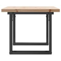 Salontafel O-frame 80x50x40,5 cm grenenhout en staal - thumbnail