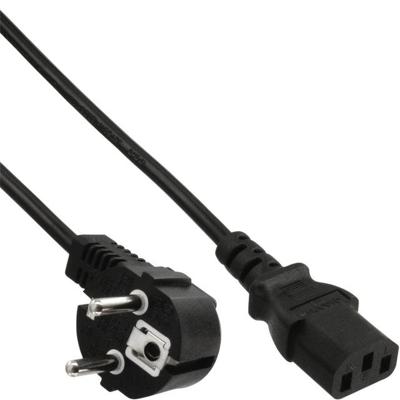Kabel inline stroom c13 rt - cee7/7 hs 1.8m zwart | 60 stuks