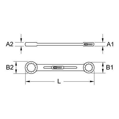 KS Tools 9637510 963.7510 Dubbele ringsleutel Sleutelbreedte (metrisch) 36 - 41 mm KS Tools 9637510 963.7510 Dubbele ringsleutel Sleutelbreedte (metrisch) 36 - 41 mm
