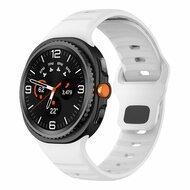 Wave siliconen band - Wit - Samsung Galaxy Watch 8 Classic - 46mm Wave siliconen band - Wit - Samsung Galaxy Watch 8 Classic - 46mm