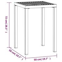 Tuintafel 50x50x72 cm staal antracietkleurig - thumbnail