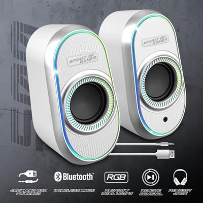 PC speakers Spirit of Gamer SP-5500WT Wit 3 W 6 W Bluetooth luidspreker