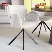 Eleonora Eetkamerstoel 'Rosalin' kleur Beige - thumbnail