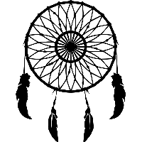 Dromenvanger, 4 veren - Muursticker - thumbnail