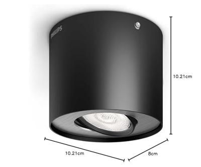 Philips LED Phase Opbouwlamp LED LED vast ingebouwd 4.5 W Warmwit Zwart