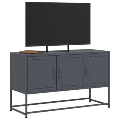 Tv-meubel 100,5x39x60,5 cm staal antracietkleurig Tv-meubel 100,5x39x60,5 cm staal antracietkleurig