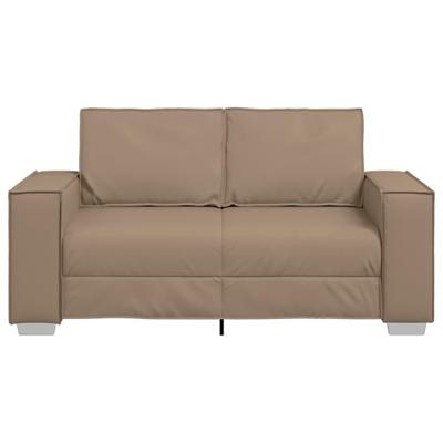 Loveseat 120 cm kunstleer cappuccinokleurig