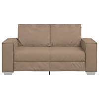 Loveseat 120 cm kunstleer cappuccinokleurig - thumbnail