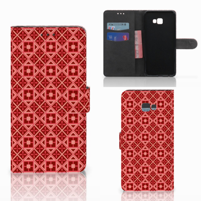 Samsung Galaxy J4 Plus (2018) Telefoon Hoesje Batik Rood Samsung Galaxy J4 Plus (2018) Telefoon Hoesje Batik Rood