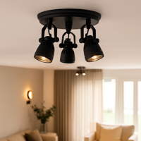 Plafonniere Westham Antiek Zwart - thumbnail