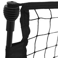 Voetbal reboundnet 183x85x120 cm polyester zwart en geel - thumbnail