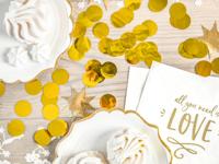 Confetti rond folie goud 15gr - thumbnail