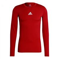 adidas TechFit Ondershirt Lange Mouwen Rood - thumbnail