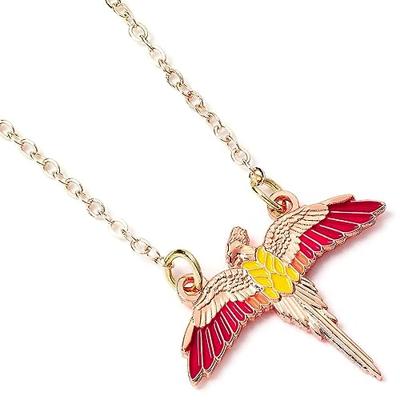 Harry Potter Necklace Fawkes (Gold plated)