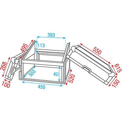 DAP RCA-DD4TOP Slant flightcase 4+10 HE