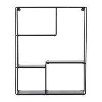 Wandrek met vakken Quin - zwart - 50x40x11.5 cm - thumbnail