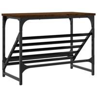Schoenenrek 60x30x45 cm bewerkt hout bruineikenkleurig - thumbnail