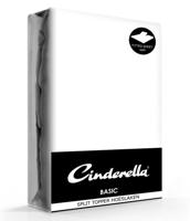 Cinderella basic single-split topper katoen 180x200 (01) white (tot15cm) - thumbnail