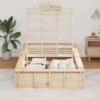 Bedframe met opslag Bruin 90 x 200 cm Massief grenenhout - thumbnail