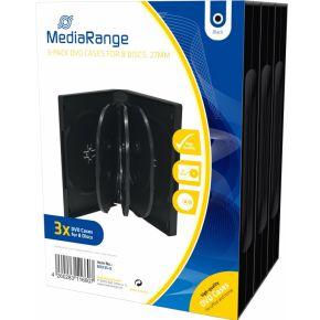 MediaRange BOX35-8 Jewel case 8schijven Zwart CD-doosje