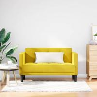 Loveseat bank geel 111 cm fluweel - thumbnail