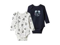 Set van 2 baby rompers (Donkerblauw/wit, 74/80) - thumbnail