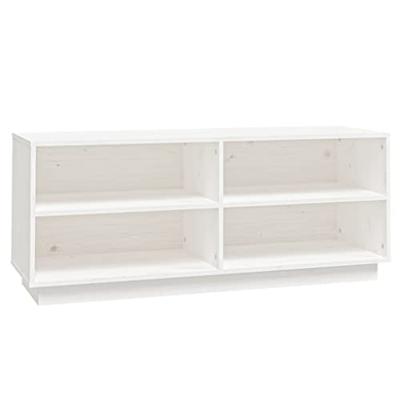 VidaXL Schoenenkast 110x34x45 cm massief grenenhout wit