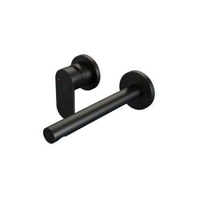 Brauer Black Edition Inbouw Wastafelmengkraan met Rechte Uitloop en Rozetten Model C2 Mat Zwart