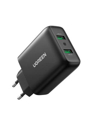 UGREEN 10216 Laadadapter 36 W USB 3.0 bus A, USB 3.0 bus A Zwart Binnen