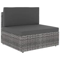 2-delige Loungeset poly rattan grijs - thumbnail