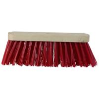 Betrabezem 30cm afgerond rood PVC - thumbnail