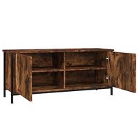 Tv-meubel 102x35x45 cm bewerkt hout gerookt eikenkleurig - thumbnail