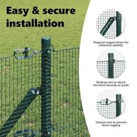 VidaXL Afrasteringspaal groen 50 x 0,4 m (12 x 12 mm gaas) - thumbnail