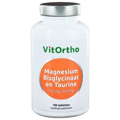 Vitortho Magnesium Bisglycinaat en Taurine 100mg Tabletten