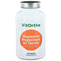 Vitortho Magnesium Bisglycinaat en Taurine 100mg Tabletten - thumbnail