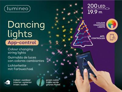 Lumineo Kerstverlichting app-control 200 led Lumineo Kerstverlichting app-control 200 led