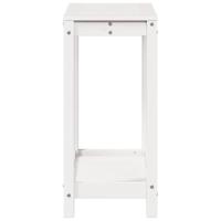 VidaXL Oppottafel met schap 82,5x35x75 cm massief grenenhout wit - thumbnail