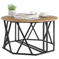 Salontafel artisanaal eikenkleurig 80 x 80 x 42 cm - thumbnail