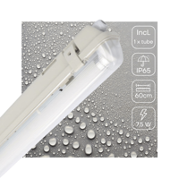 LED TL sensor waterdicht armatuur 1100 lumen 8W 65,5cm 4000K ip65 automatisch licht aan - thumbnail