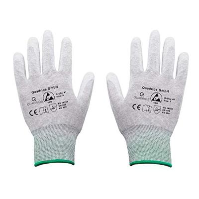 Quadrios ESD-handschoen Maat: S Polyamide, Polyurethaan Quadrios ESD-handschoen Maat: S Polyamide, Polyurethaan