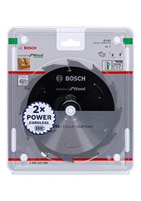 Bosch Accessories Bosch Power Tools 2608837680 Hardmetaal-cirkelzaagblad 165 x 15.875 mm Aantal tanden: 12 1 stuk(s)